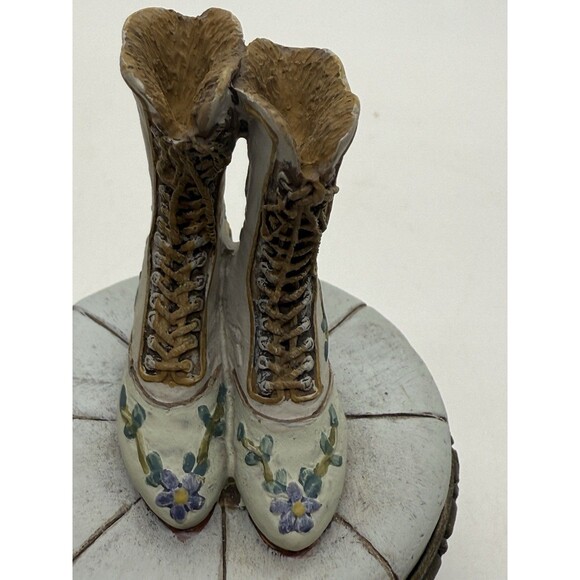 1999 Victorian Collection Jewelry New Box Hinged Trinket Boots Vintage Nostalgic - Picture 5 of 14